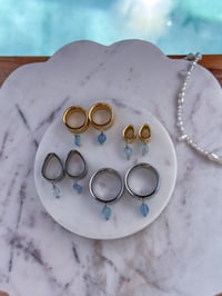 Image 2 of Aquamarine Angel Drops (Gold)