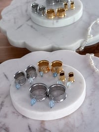 Image 3 of Aquamarine Angel Drops (Silver)