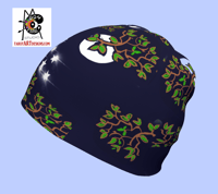 Image 3 of 'Moon Stars Empress' Navy Blue Beanie