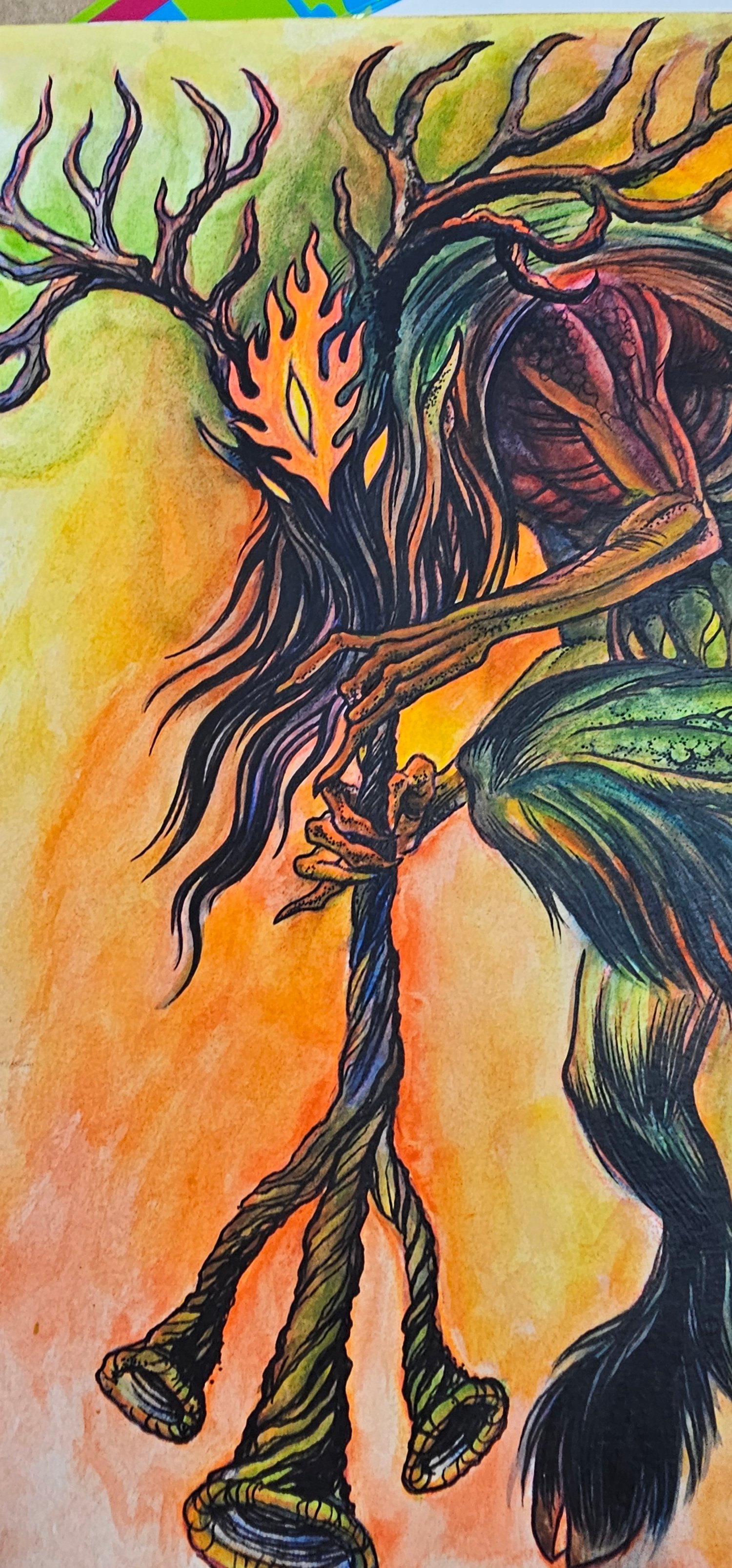 Image of Original Pan watercolor by Andy Howl