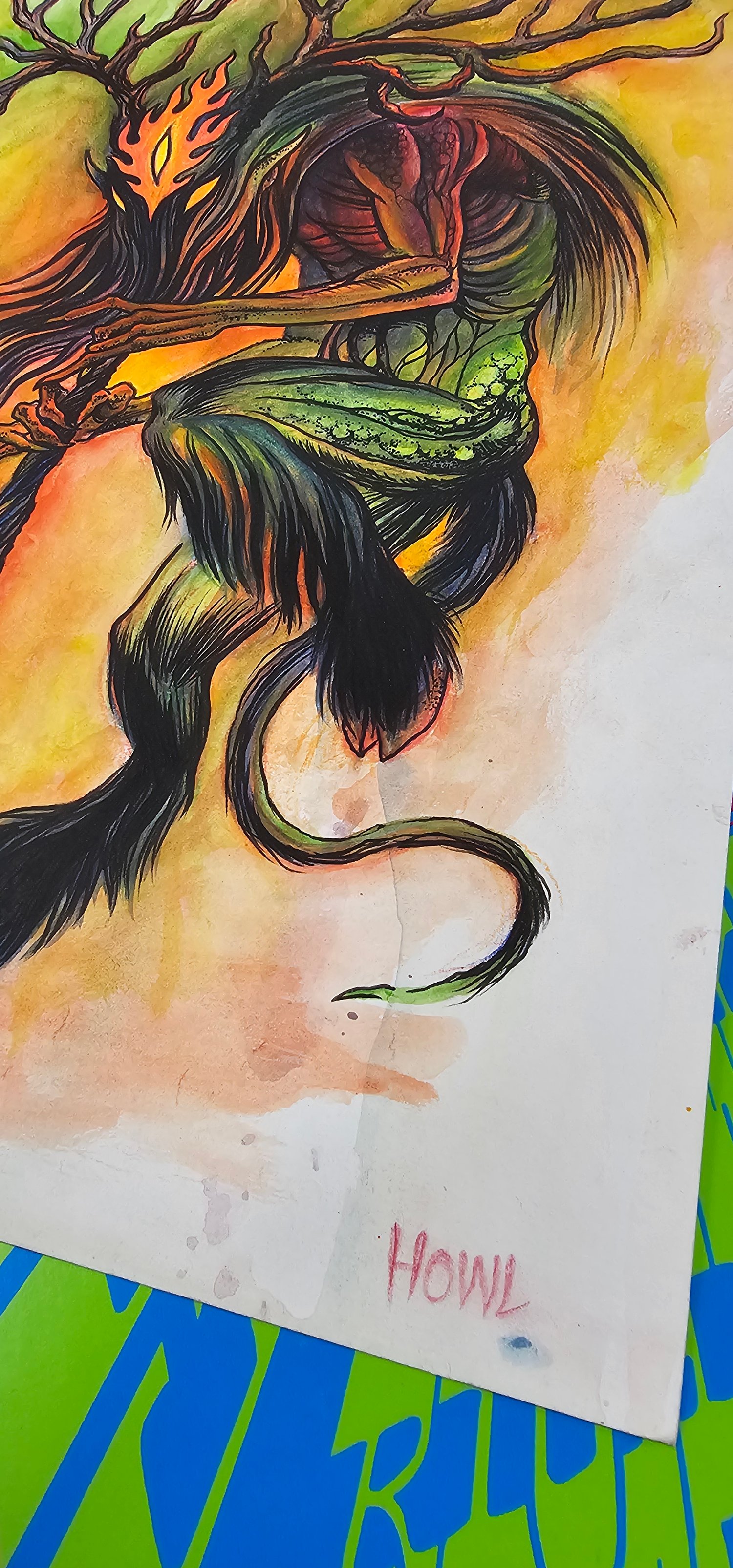 Image of Original Pan watercolor by Andy Howl