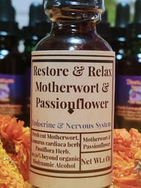 Image 1 of Relax and Restore Motherwort and Passionflower Tincture 