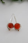 Carnelian and Gold Earrings