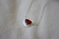Image 5 of Red Rosecut Garnet Loaf Pendant