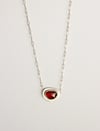 Red Rosecut Garnet Loaf Pendant