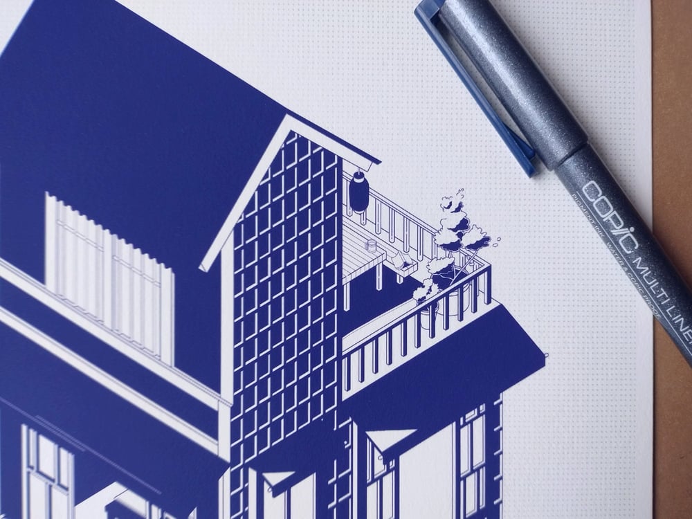 Graphic Gwangju Storefront Print
