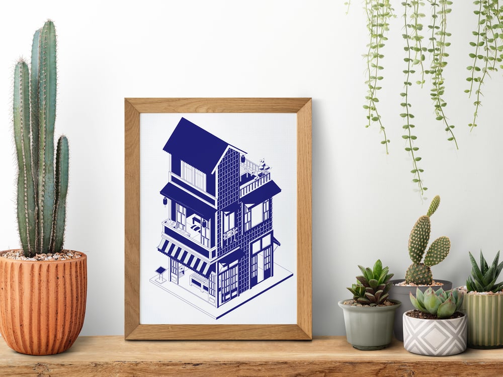 Graphic Gwangju Storefront Print