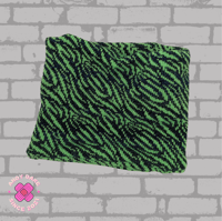 Image 1 of Acid green reversible zebra snood