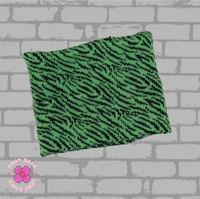 Image 2 of Acid green reversible zebra snood