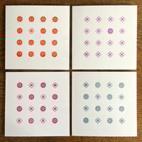 Image 1 of LETTERPRESS GREETINGS CARDS ~ FLOWERS ~ SINGLES OR SET OF FOUR