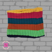 Rainbow Ribbed snood