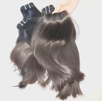 Image 4 of 100G Pure Raw  Vietnamese  Wavy /straight healthy  Virgin hair bundles, up to 100 inches 