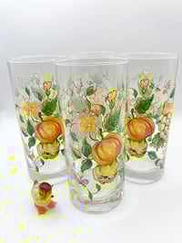 Image 1 of Set of Fruit Pattern High Ball Glasses