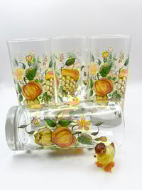 Image 2 of Set of Fruit Pattern High Ball Glasses