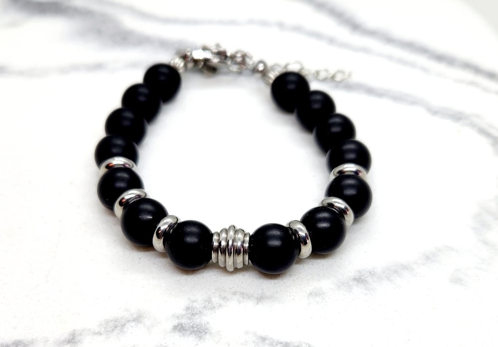 Image of Black and Silver Bracelet BB
