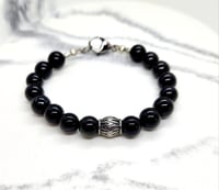 Black and Silver Bracelet CC