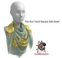 Image 2 of 'The Sun' Tarot Large Square 100% Silk Scarf  