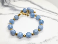 Light Blue and Gold Bracelet