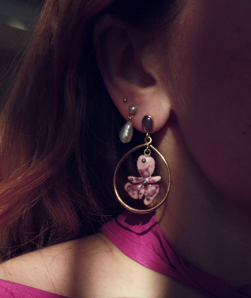 Image of Ruby Charm Earrings