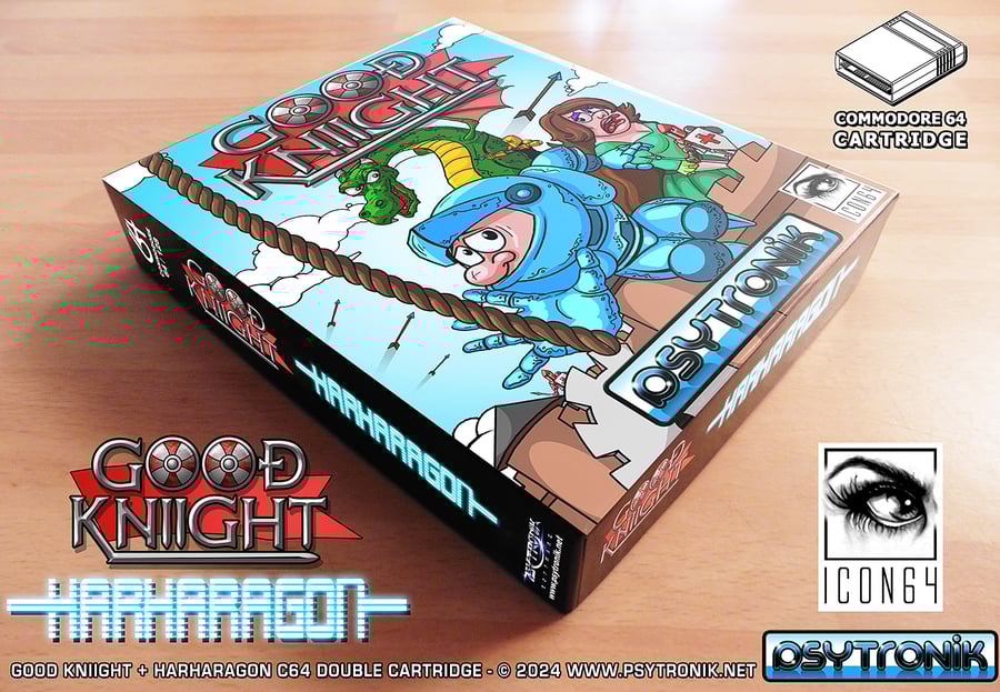 Image of Good Kniight + Harharagon Dual C64 Cartridge