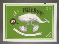 Image of Freedom for the whale! Screen printing