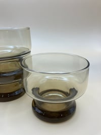 Image 2 of Set of Mid Century Smoke Glass Dessert Dishes