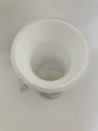 Image 2 of Retro Dalian Glass White Opaline Swirl Vase
