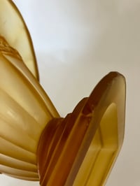 Image 2 of Art Deco Frosted Amber Glass Vase