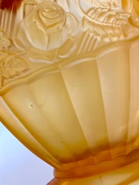 Image 4 of Art Deco Frosted Amber Glass Vase
