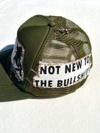 Image of not new to this trucker in army green 