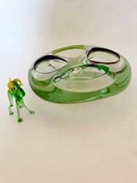 Image 1 of Mid Century Four Section Glass Art Bowl