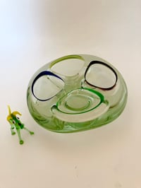 Image 2 of Mid Century Four Section Glass Art Bowl