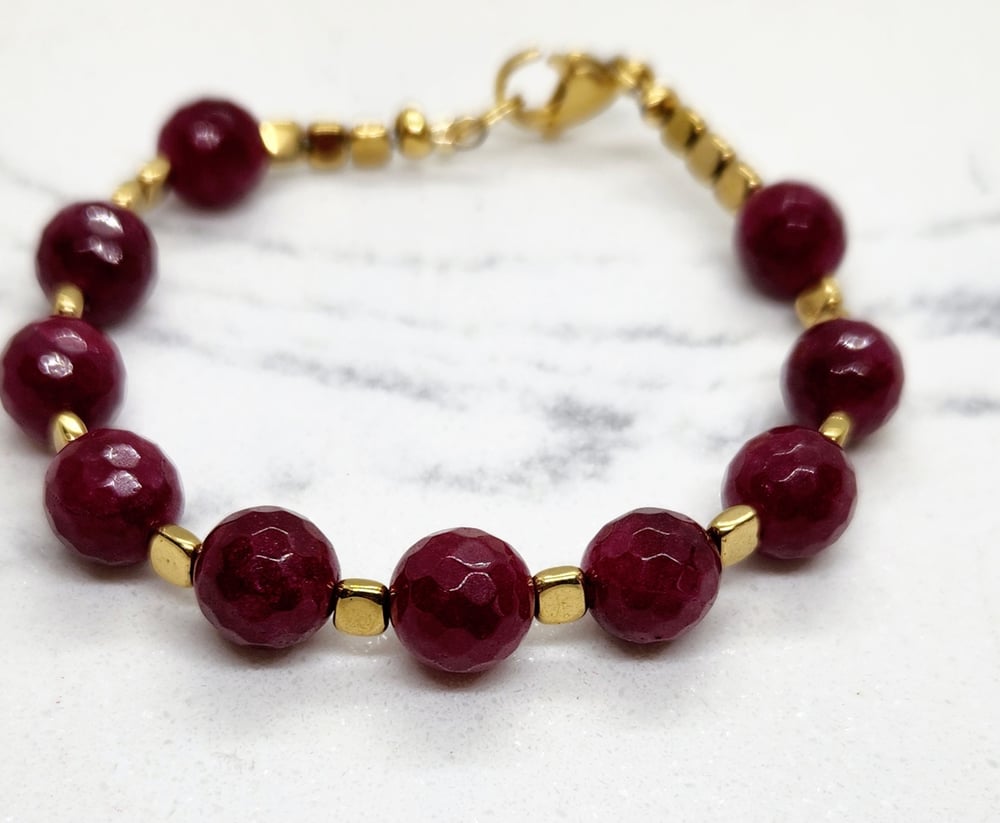 Image of Ruby and Gold Bracelet