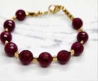 Image 1 of Ruby and Gold Bracelet