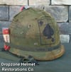 Vietnam M-1 Helmet & 1966 Liner Mitchell Camo Cover. 1963 Sweatband.