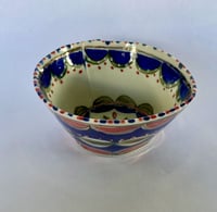 Image 2 of Small blue and gold bowl and jug