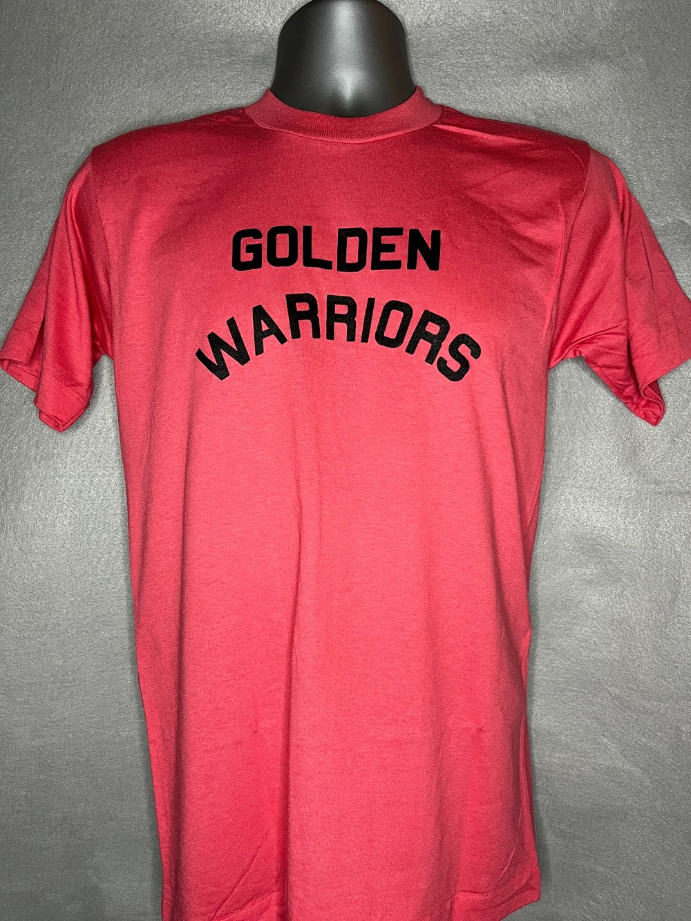 College T-Shirt - Black On Coral - Vintage NOS Screen Stars Best