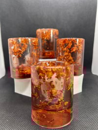 Image 3 of Epoxy Resin Shot Glasses with Foil Flakes