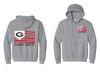 FULL ZIP GALL Gray Unisex Bats for Stripes Hoodie