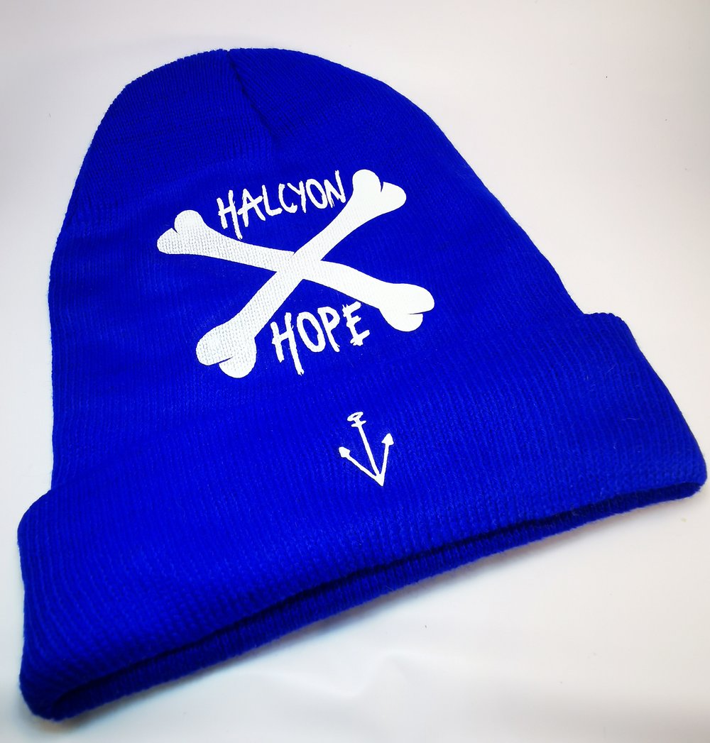 Bones Logo Blue Beanie