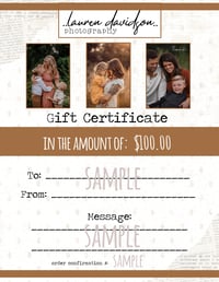 Gift Certificate 