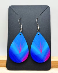 Image 1 of Colorful, artsy wooden dangle earrings - Electronics