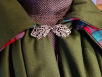 Image 1 of Green Kinsale Cloak with Plaid lining