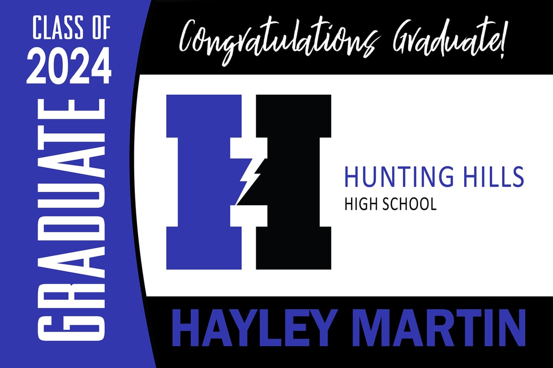 Image of Hunting Hills Class of 2024 Grad Yard Sign 