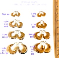 Image 2 of TRADITIONAL MEXICAN HOOP EARRINGS