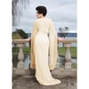 Vintage Ivory Sheer Ruffled "Selene" Dressing Gown 