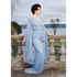 Vintage Baby Blue Sheer Ruffled "Selene" Dressing Gown  Image 2