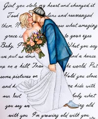 Image 2 of Watercolor Wedding Keepsake