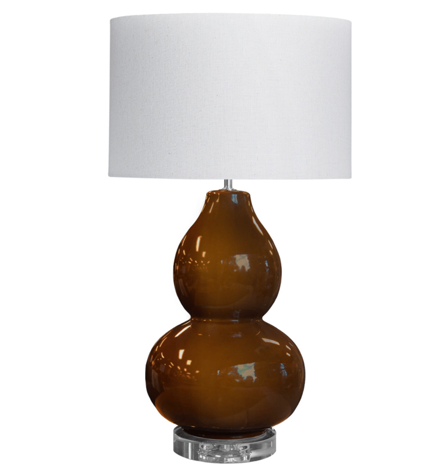 Image of Walnut Glass Lamp