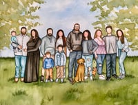 Image 1 of Watercolor Family Portrait 